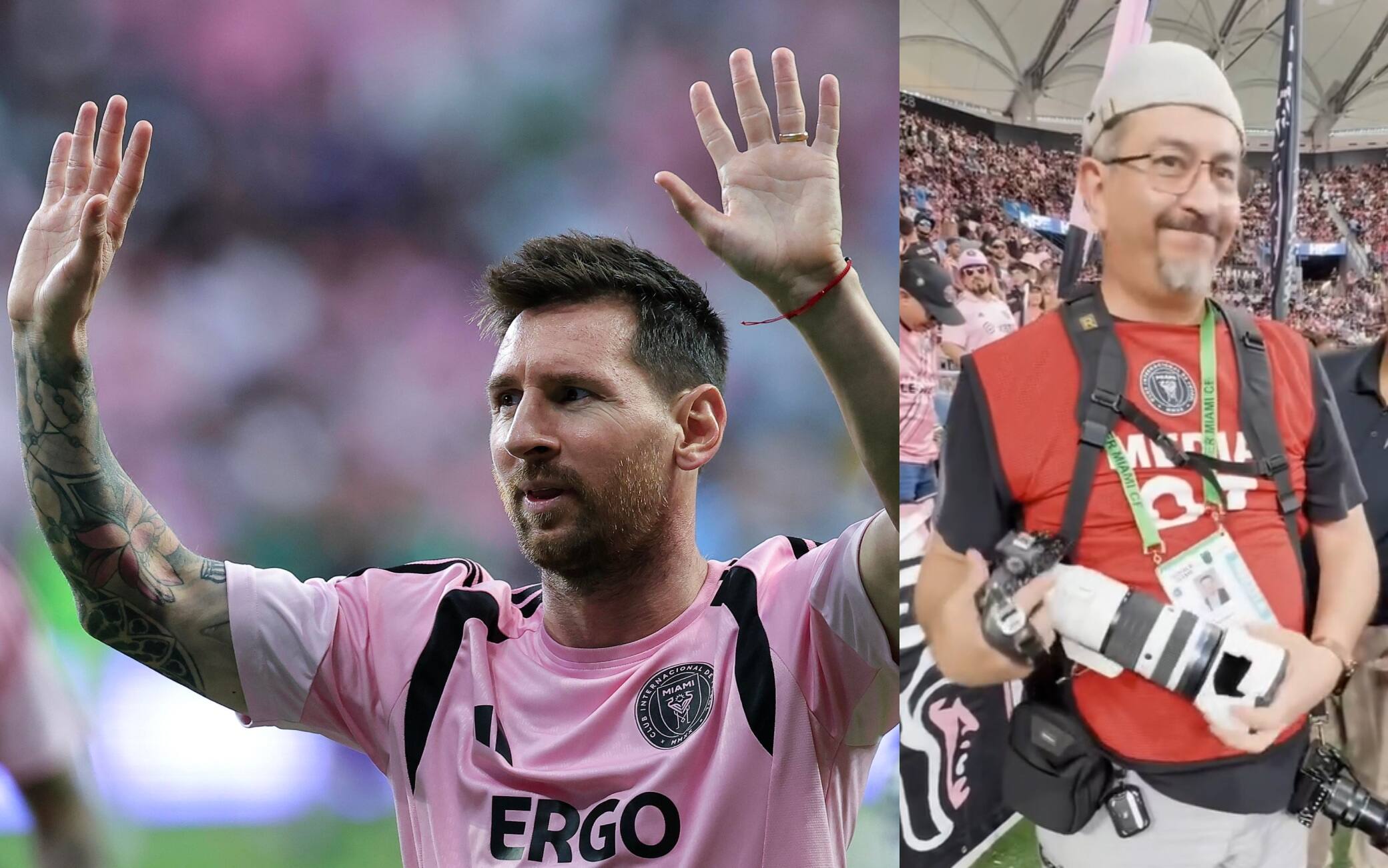 Messi parte lo stesso e... manda ko una fotocamera con una sua punizione