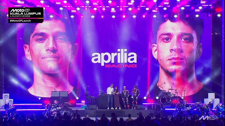 Aprilia, le parole di Bezzecchi e Martin alla presentazione