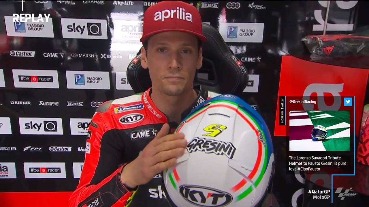 Savadori, casco Gresini