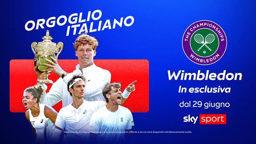 Wimbledon in esclusiva su Sky dal 29 giugno