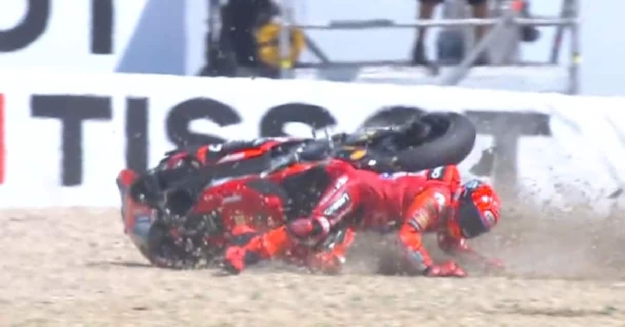 Marc Marquez, la caduta nelle qualifiche di Brno a un passo dalla pole ...