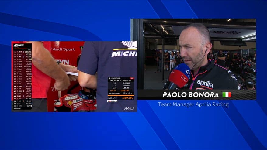 Bonora: "Bezzecchi ha recuperato bene, ma non è al 100%"