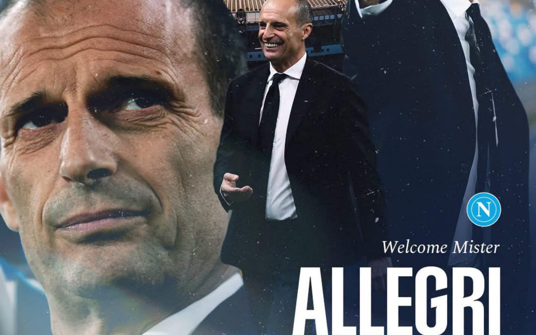 Allegri è il nuovo allenatore del Napoli: il comunicato ufficiale