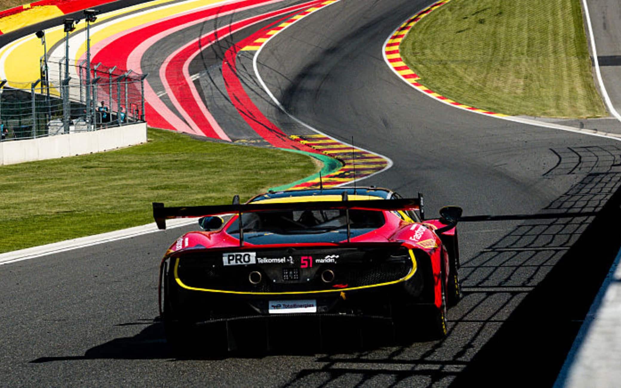 24 ore Spa, pole Rovera: Ferrari AF davanti a tutti. Valentino Rossi 21°