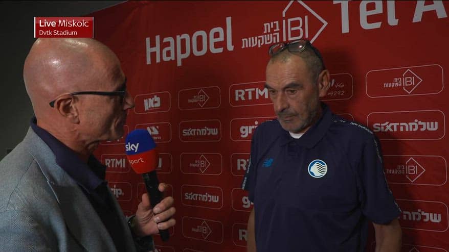 Atalanta, Sarri: "Contro l'Hapoel sarà una partita dura"