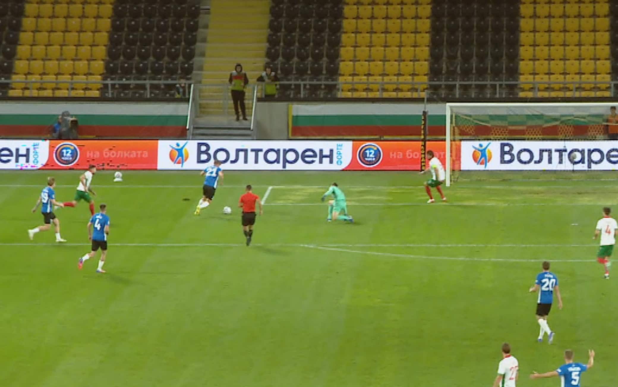 Bulgaria-Estonia, Mannilaan non riesce a fare gol da un metro. VIDEO