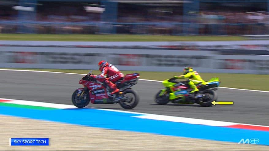 Marquez-Diggia, contatto e taglio di variante: Sky Tech