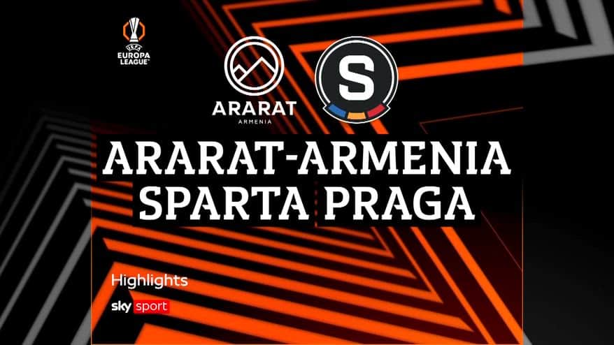 Arat Armenia-Sparta Praga 1-4: gol e highlights