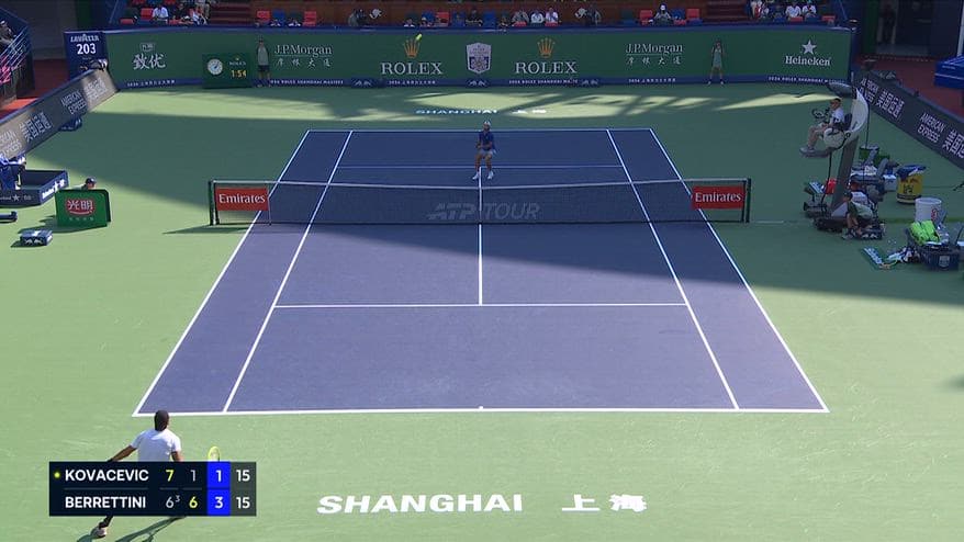 Berrettini show: il lob contro Kovacevic è perfetto