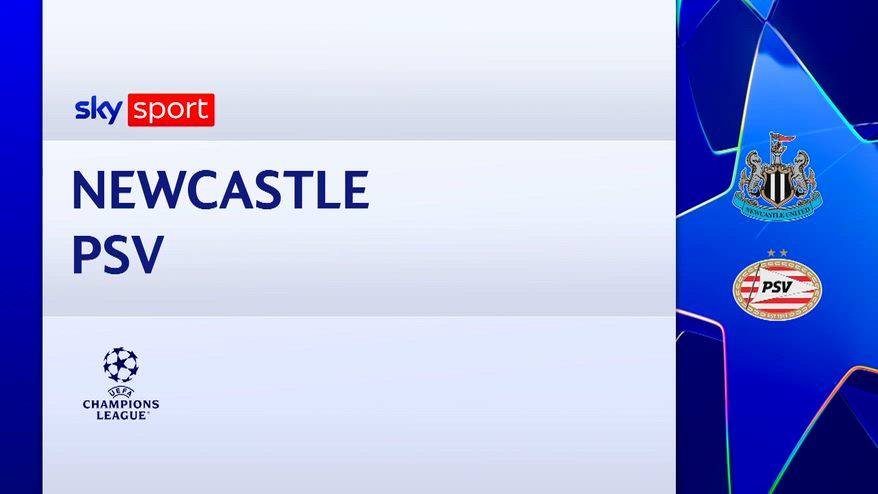 Newcastle-Psv 3-0: gol e highlights