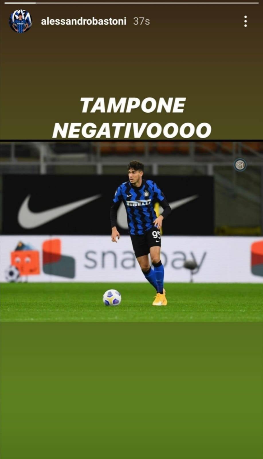 Bastoni negativo al tampone