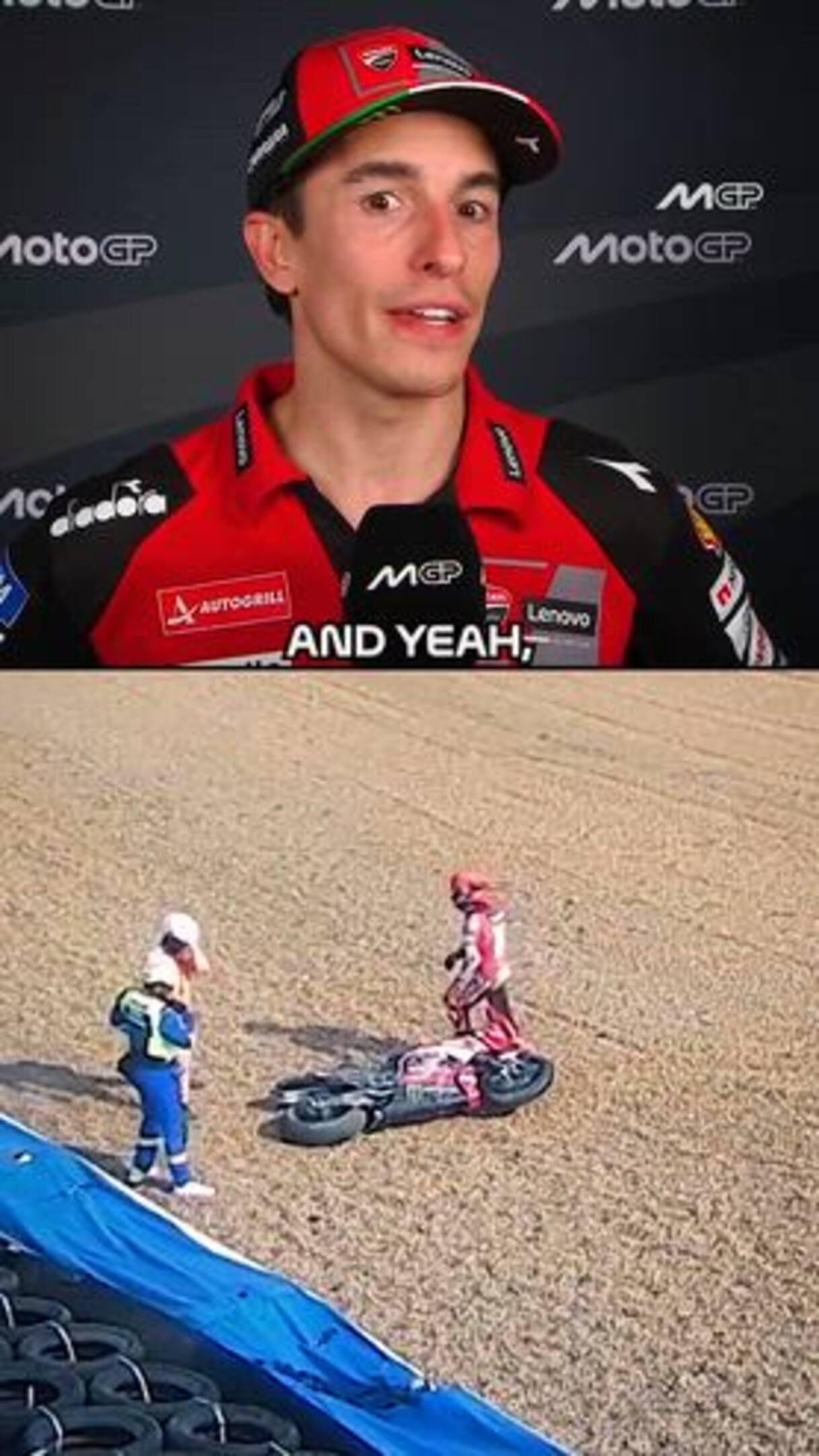 Test MotoGP: il VIDEO della caduta di Marquez nel day 2