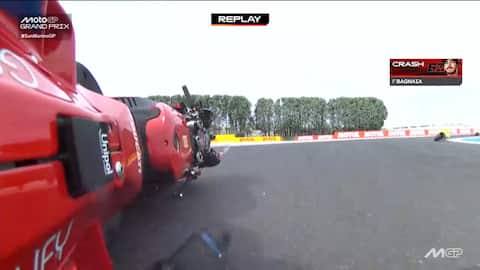 Bagnaia, caduta oggi in MotoGP nel GP di San Marino a Misano. FOTO e ...