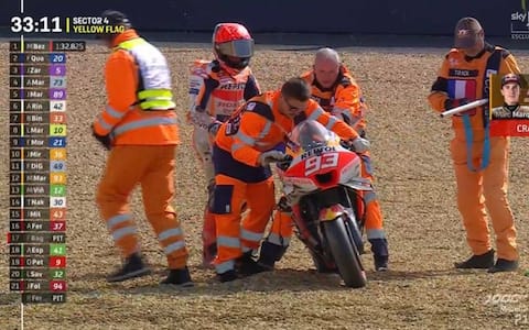 MotoGP, due cadute per Marc Marquez nelle Libere a Le Mans nel giorno ...