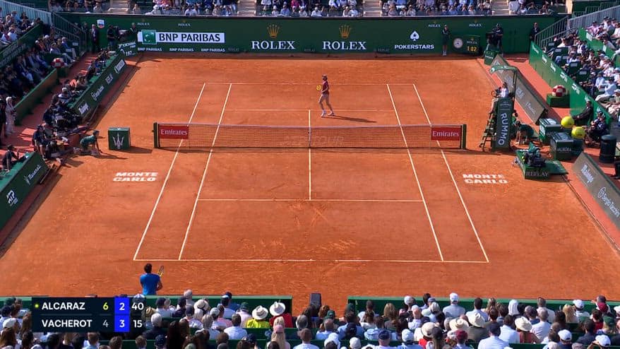 Alcaraz, pallonetto spaziale contro Vacherot