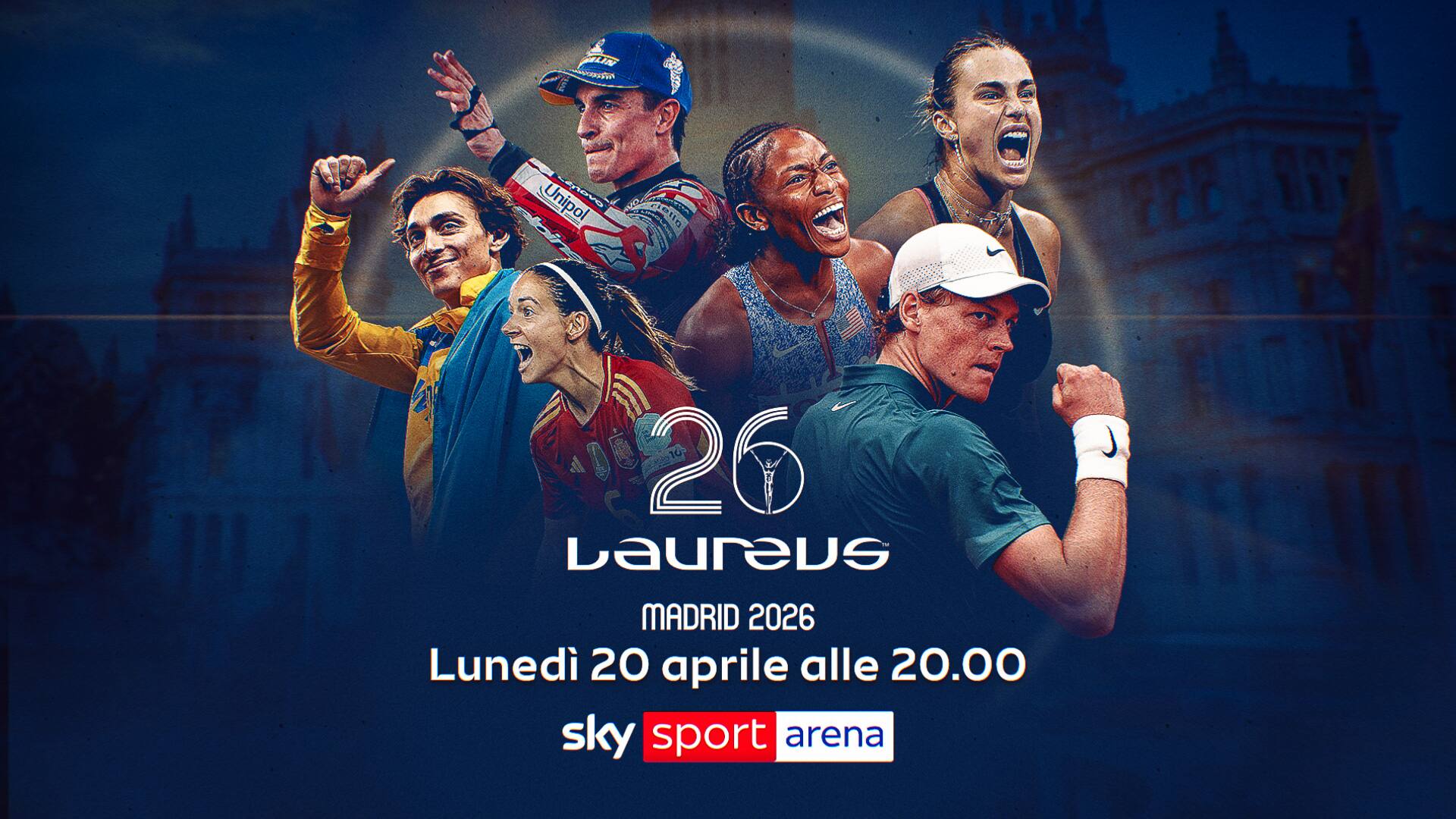 I Laureus World Sports Awards 2026 lunedì sera LIVE su Sky