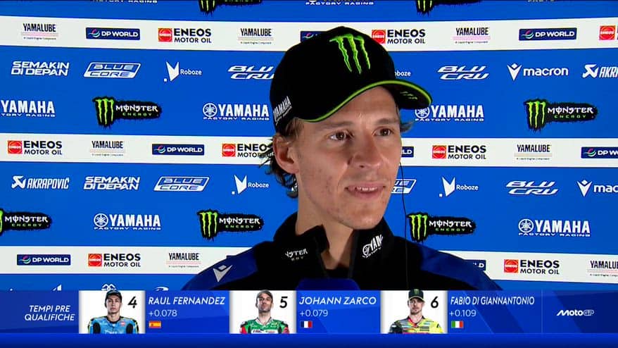 Quartararo: "Venerdì strano, non pensavo di entrare in Q2"
