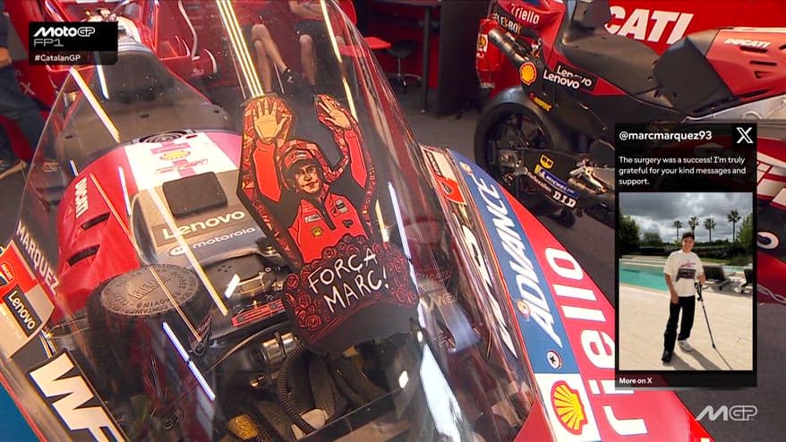 Il messaggio della Ducati per Marquez: "Forza Marc!" 