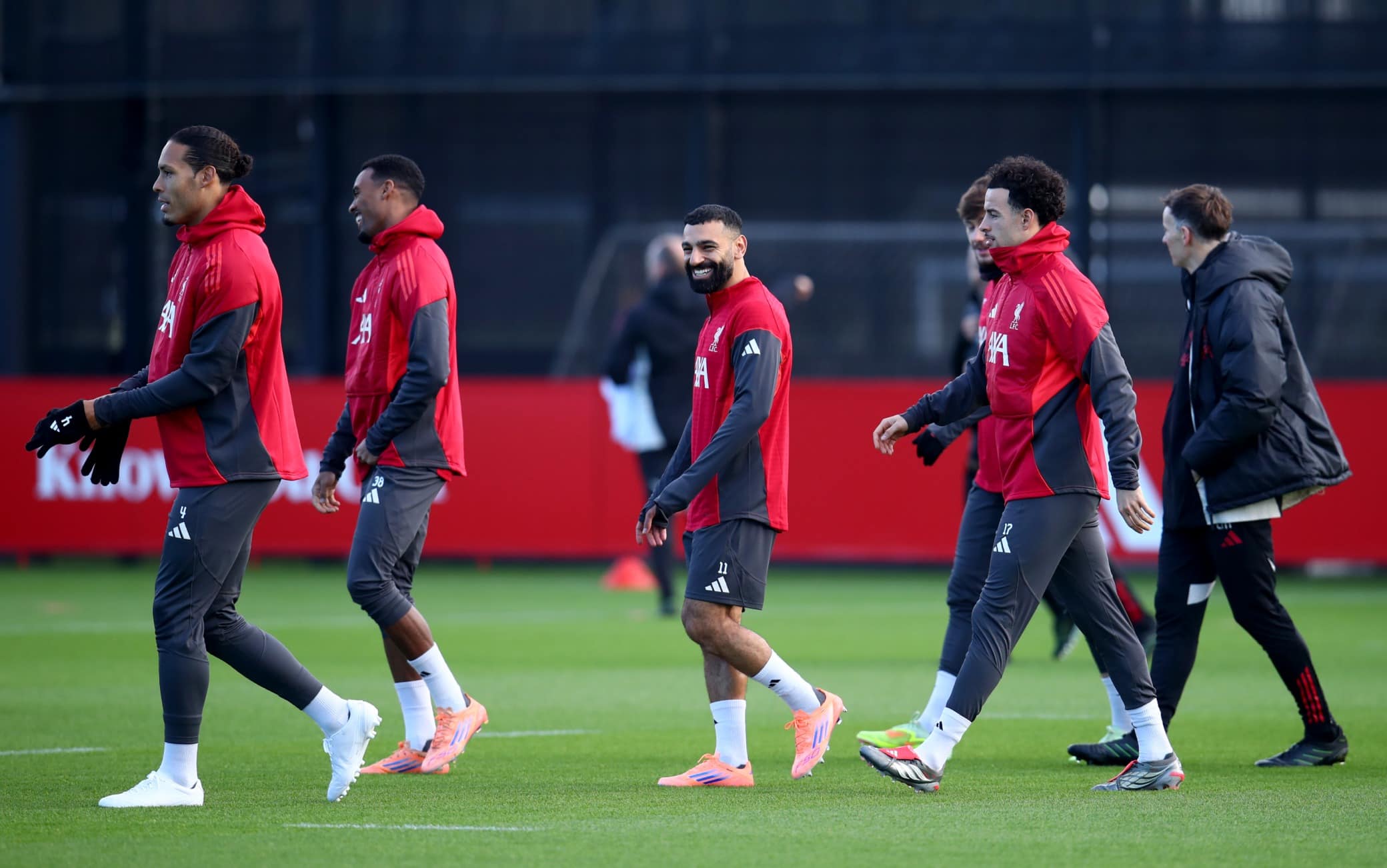 Salah durante l'allenamento del Liverpool