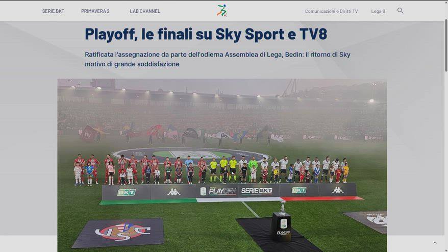 Serie B, le finali playoff in diretta su Sky Sport