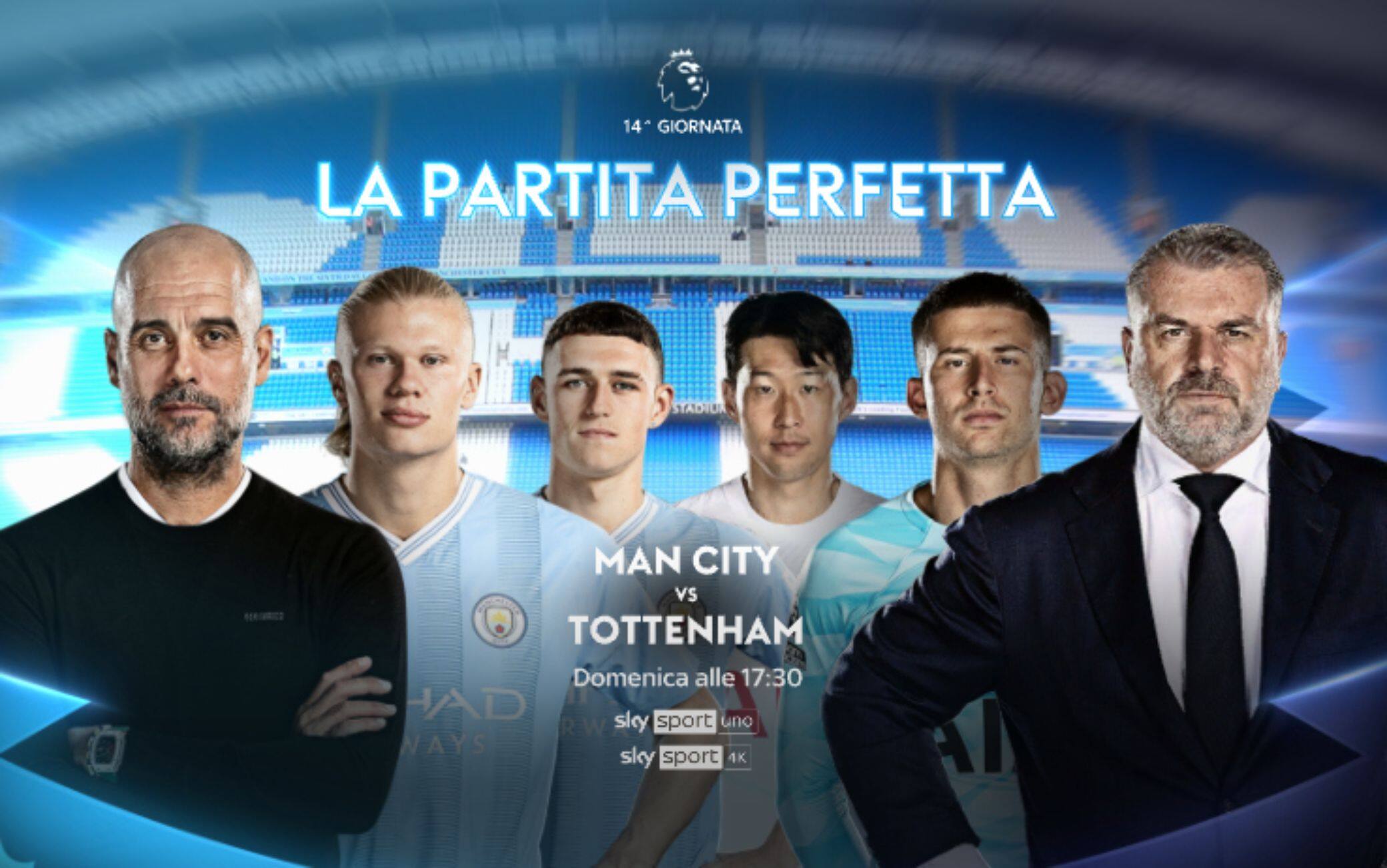Man City Tottenham su Sky
