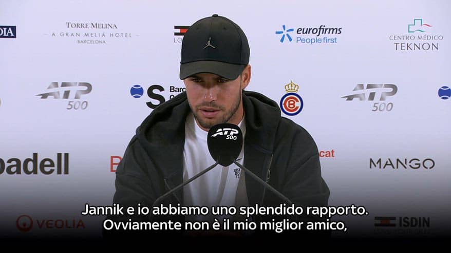 Alcaraz spiega il suo rapporto personale con Sinner