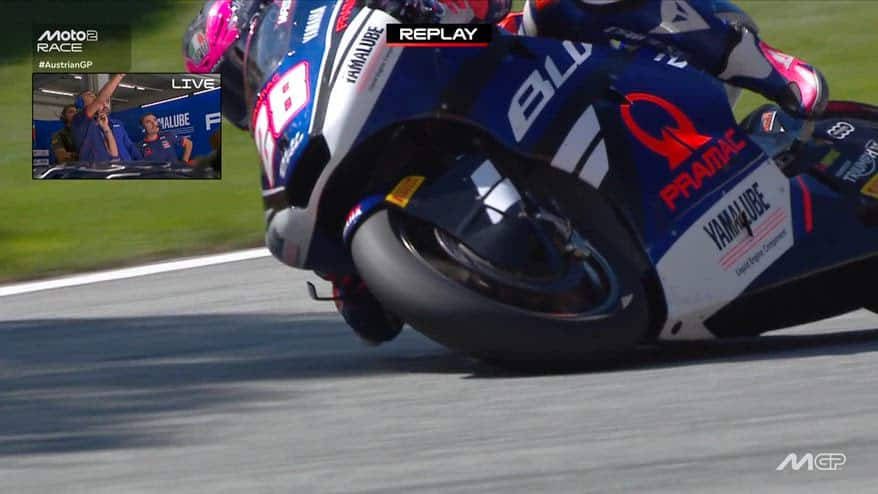 Moto2, Guevara rischia la caduta durante il GP Austria