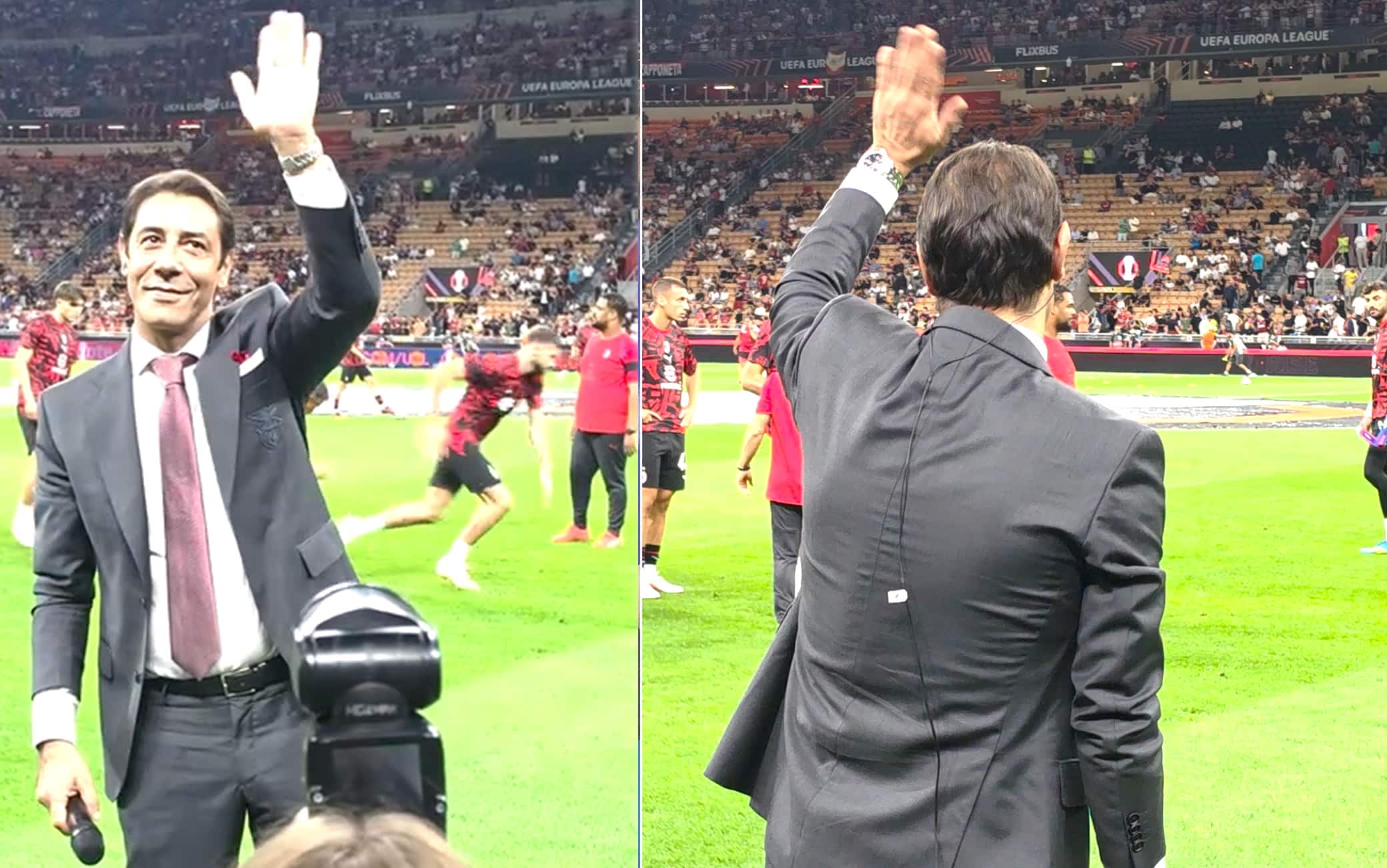 Rui Costa omaggiato da San Siro prima di Milan-Benfica: guarda il video