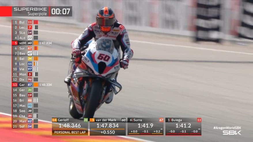 Bulega, splendida pole in SBK ad Aragon