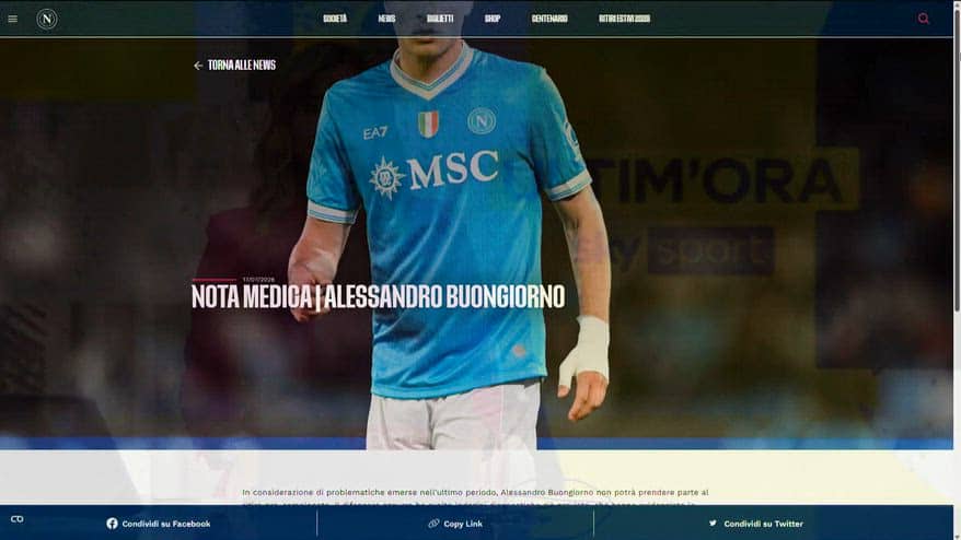 Buongiorno salta il ritiro del Napoli: le news