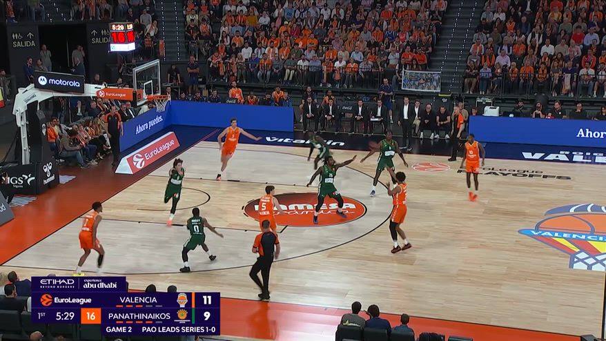 Valencia-Panathinaikos gara-2 105-107: highlights Eurolega