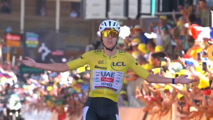 Tour, Pogacar batte il record di Pantani sull'Alpe d'Huez