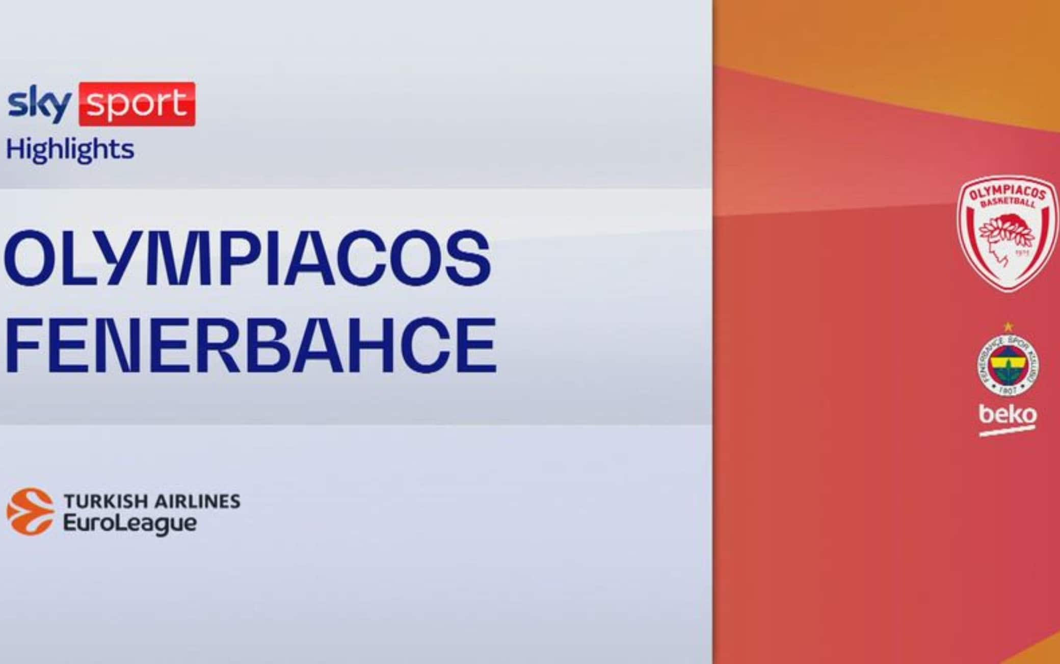 Olympiacos-Fenerbahce 79-61: gli highlights di Eurolega