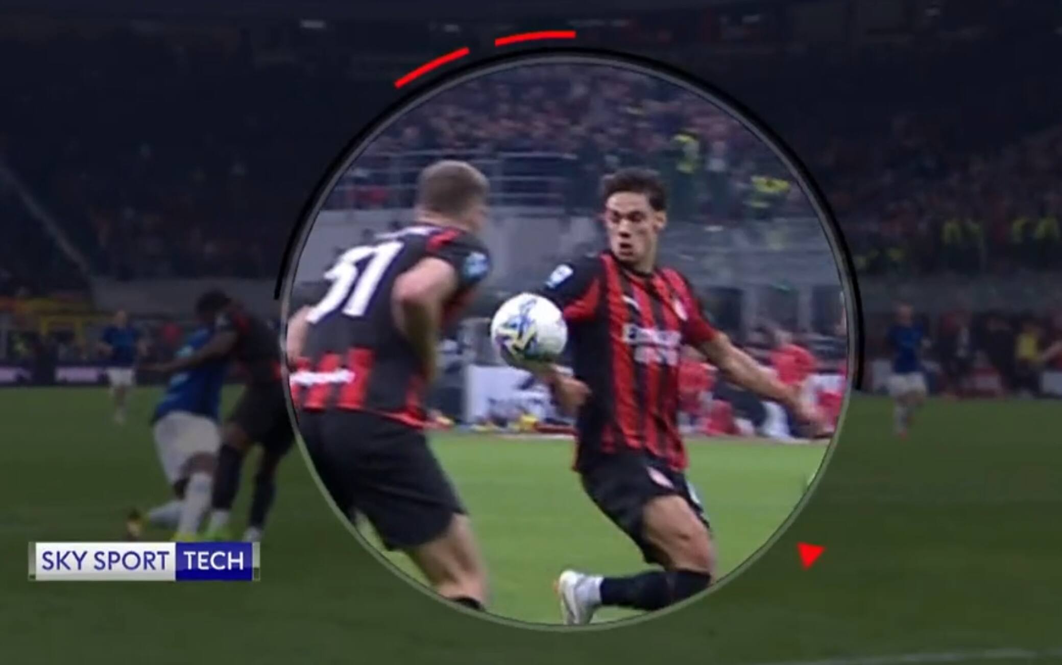 Milan-Inter, Ricci e il tocco di mano nel finale di derby: era rigore? VIDEO
