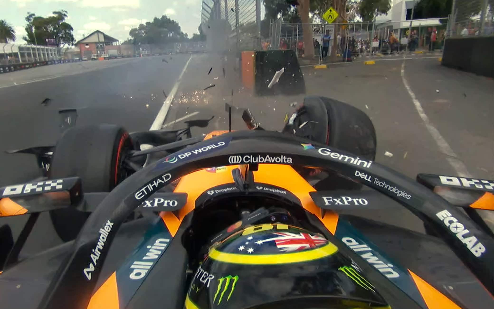 Piastri, incidente nel giro di installazione del GP d'Australia. FOTO E VIDEO
