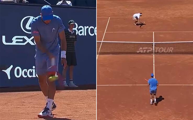 Incredibile Borges: ace servendo da sotto sul match-point contro Etcheverry! VIDEO