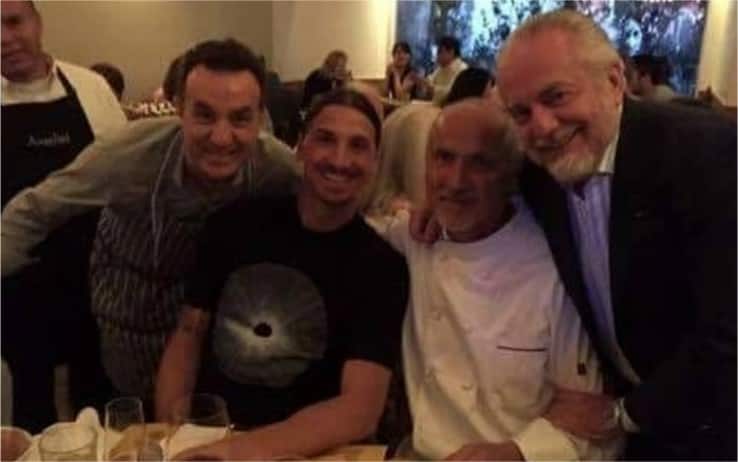 Ibrahimovic e De Laurentiis in un ristorante di Los Angeles