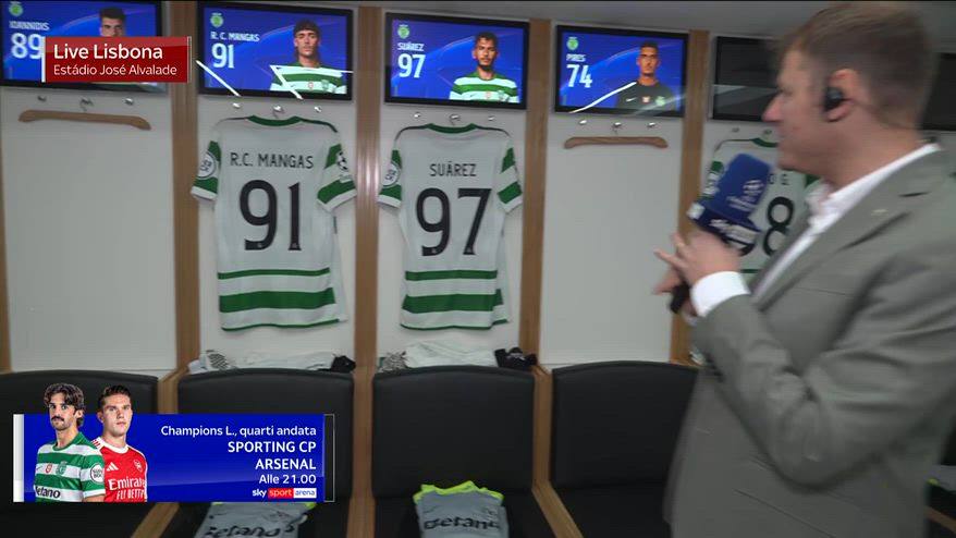 Lo spogliatoio dello Sporting Lisbona 
