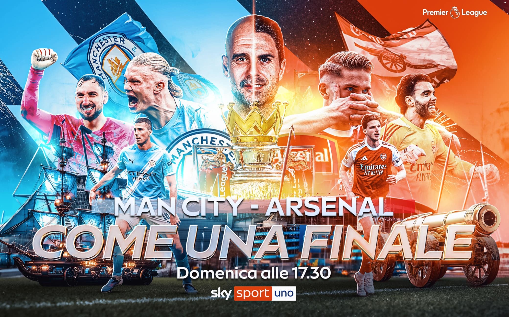 Manchester City Arsenal è come una finale: domenica spettacolo su Sky Sport. VIDEO