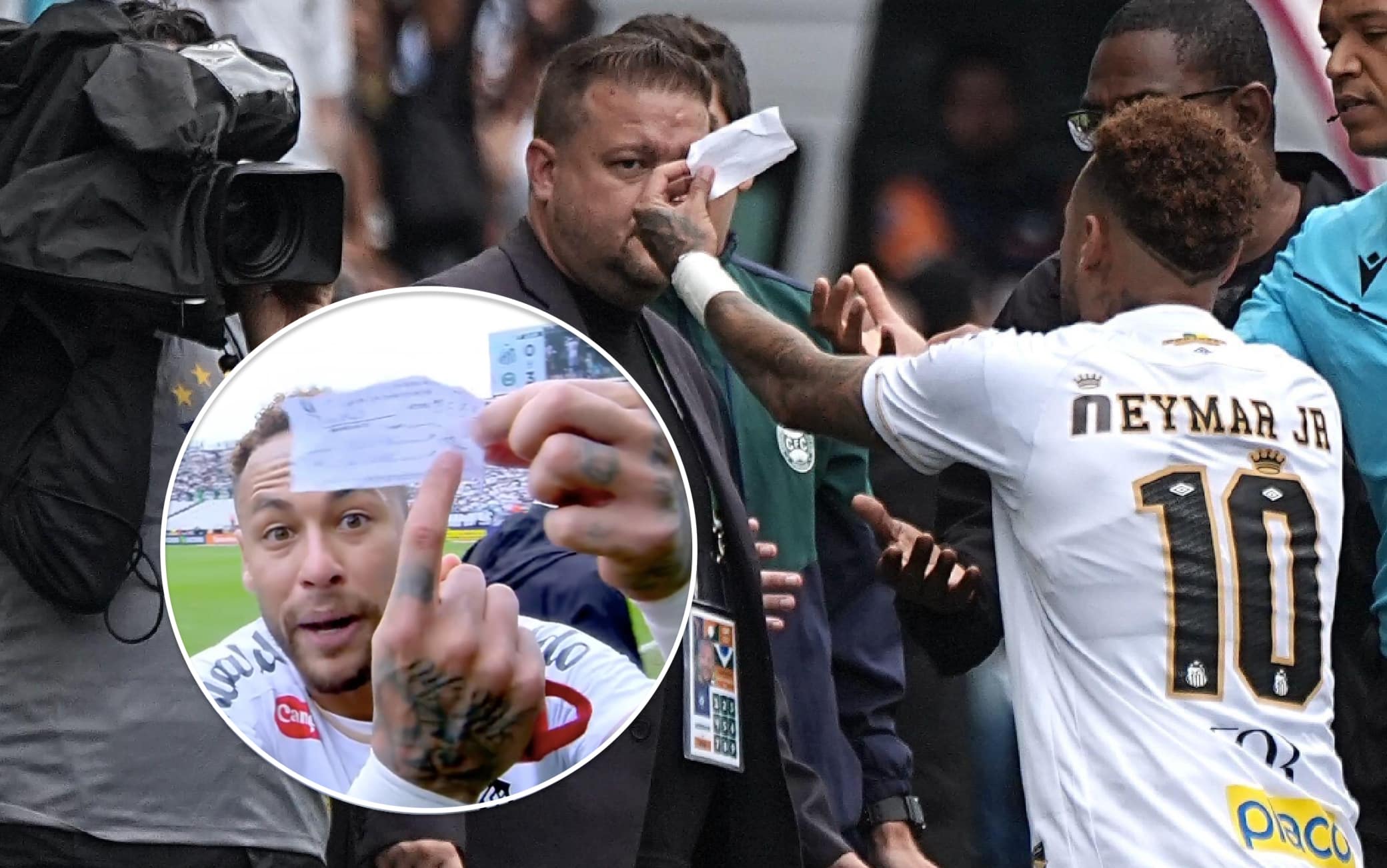 Furia Neymar: sostituito per sbaglio, lui mostra la prova in diretta tv