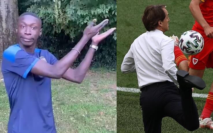 Il tacco di Mancini riletto da Khaby Lame