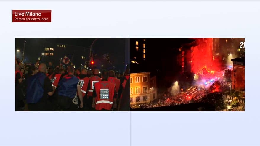 Festa scudetto Inter, ci sono anche i fuochi d'artificio