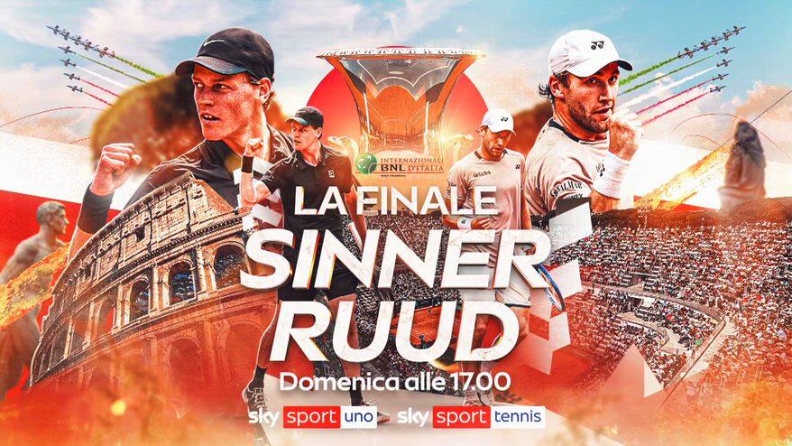 Sinner-Ruud, la finale domenica alle 17 LIVE su Sky
