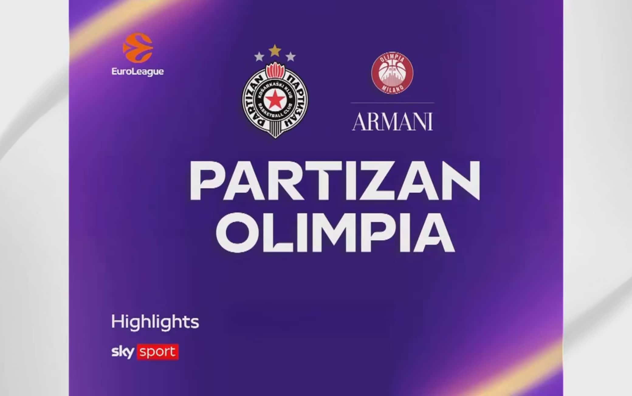 Partizan-Olimpia Milano 92-76: gli highlights di Eurolega. VIDEO