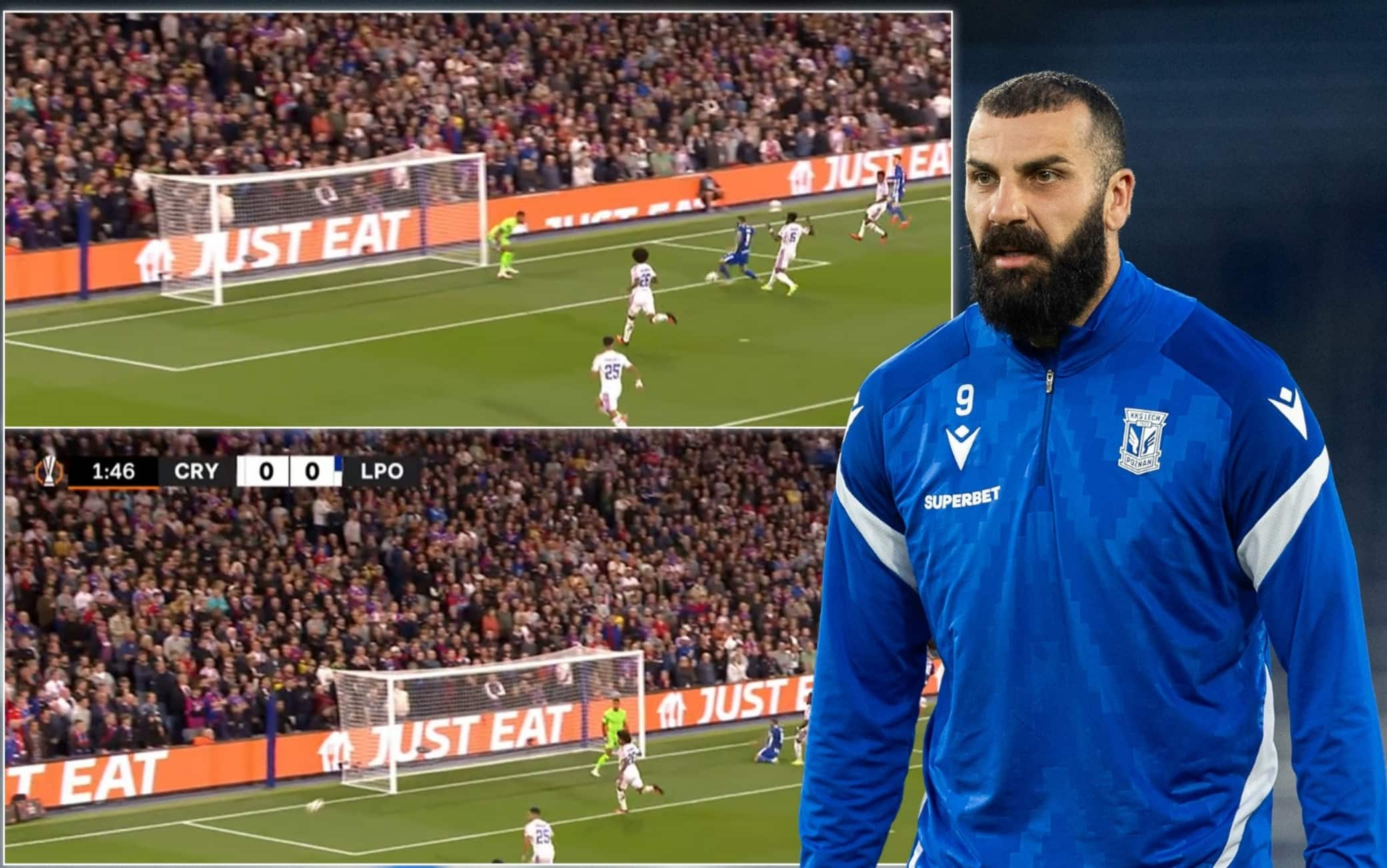 Crystal Palace-Lech Poznan: Ishak, come hai fatto? L'errore davanti la porta. VIDEO