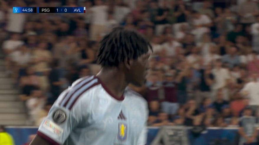 Psg-Aston Villa, il gol del 17enne Madjo in Supercoppa