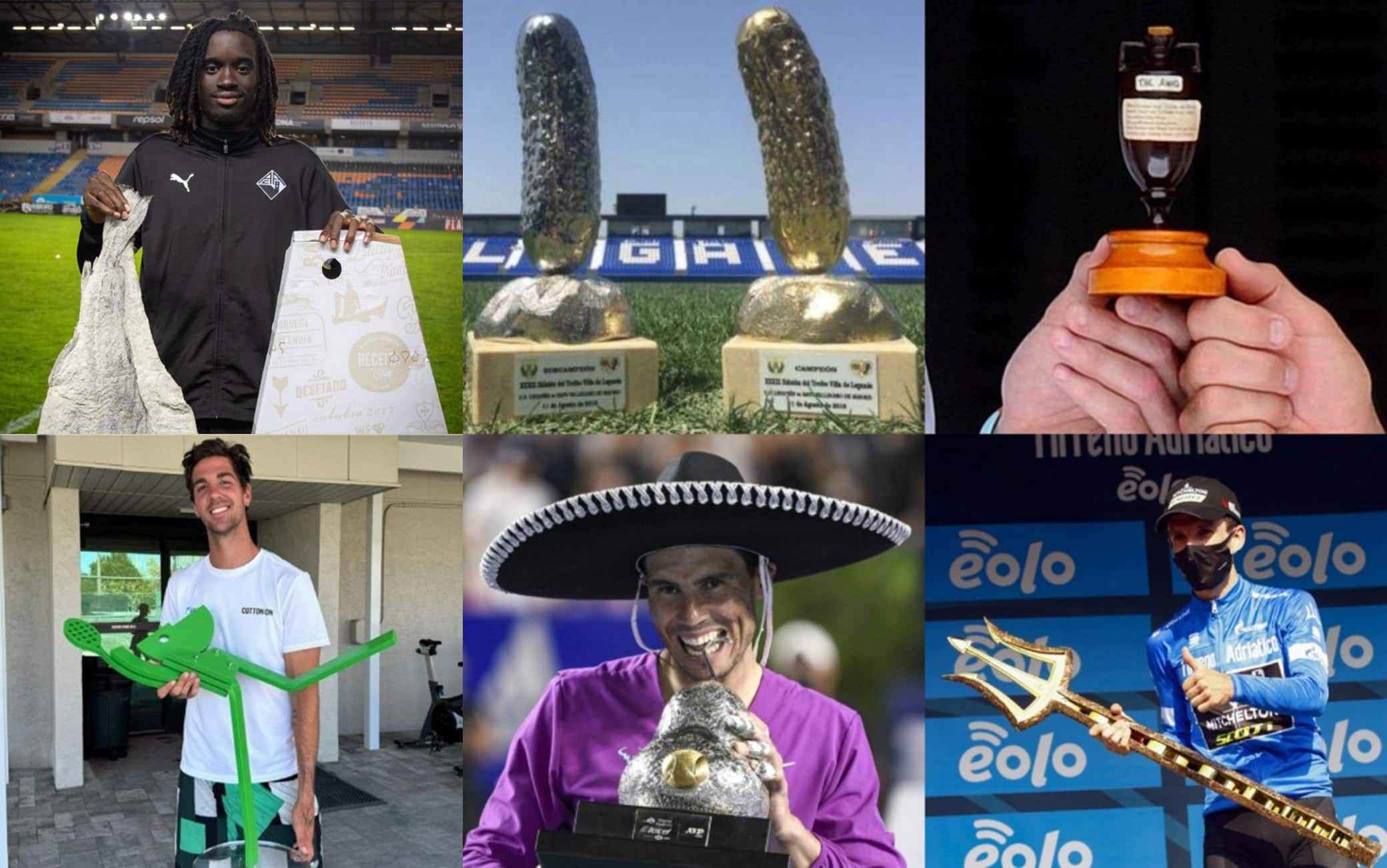 Baccalà, cetrioli, bonsai, renne, spade e diamanti: tutti i trofei più strani dello sport 