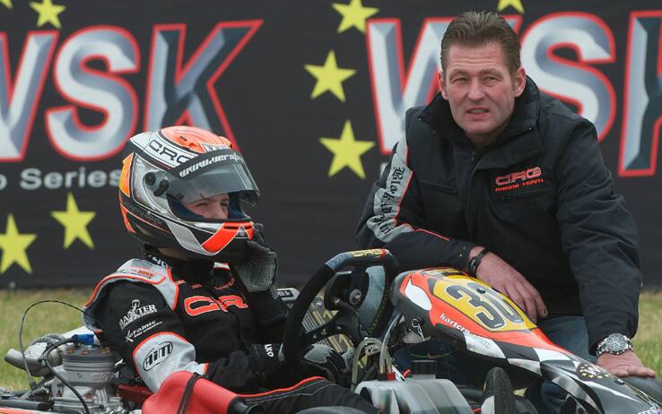 Max Verstappen (NDL) CRG with his father Jos Verstappen (NDL).
WSK Euro Series KF3, La Conca, Italy, 7 March 2010.
