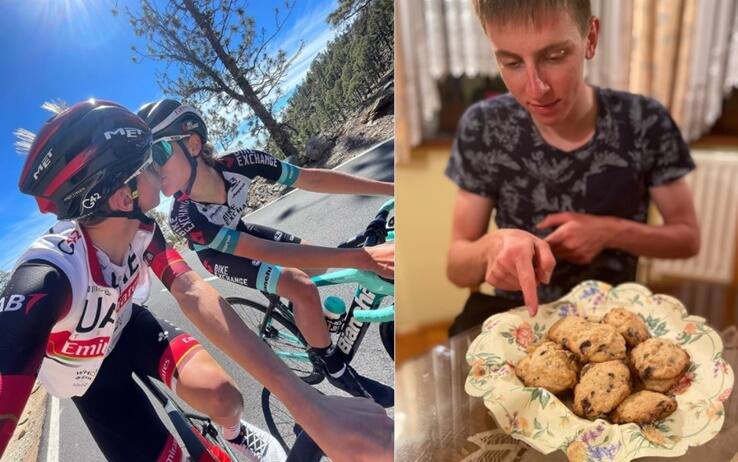 Tadej e la fidanza Urska, anche lei campionessa di ciclismo