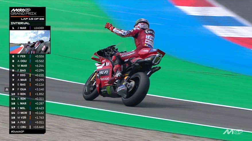 Bagnaia, i freni della Ducati lo tradiscono ad Assen